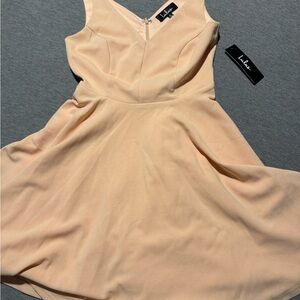 Lulu's Strapless Peach Dress